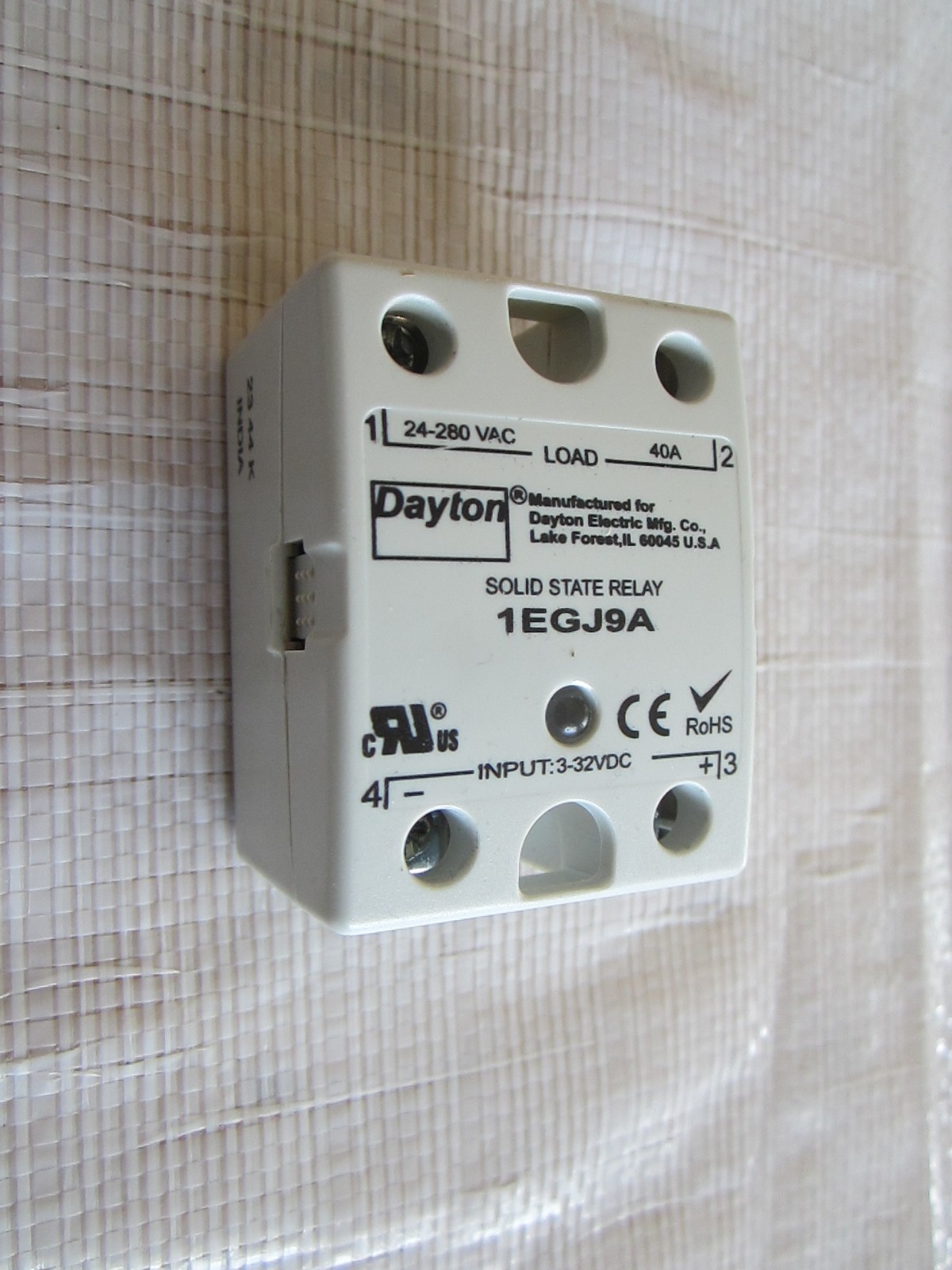 DAYTON 1EGJ9A SOLID STATE RELAY