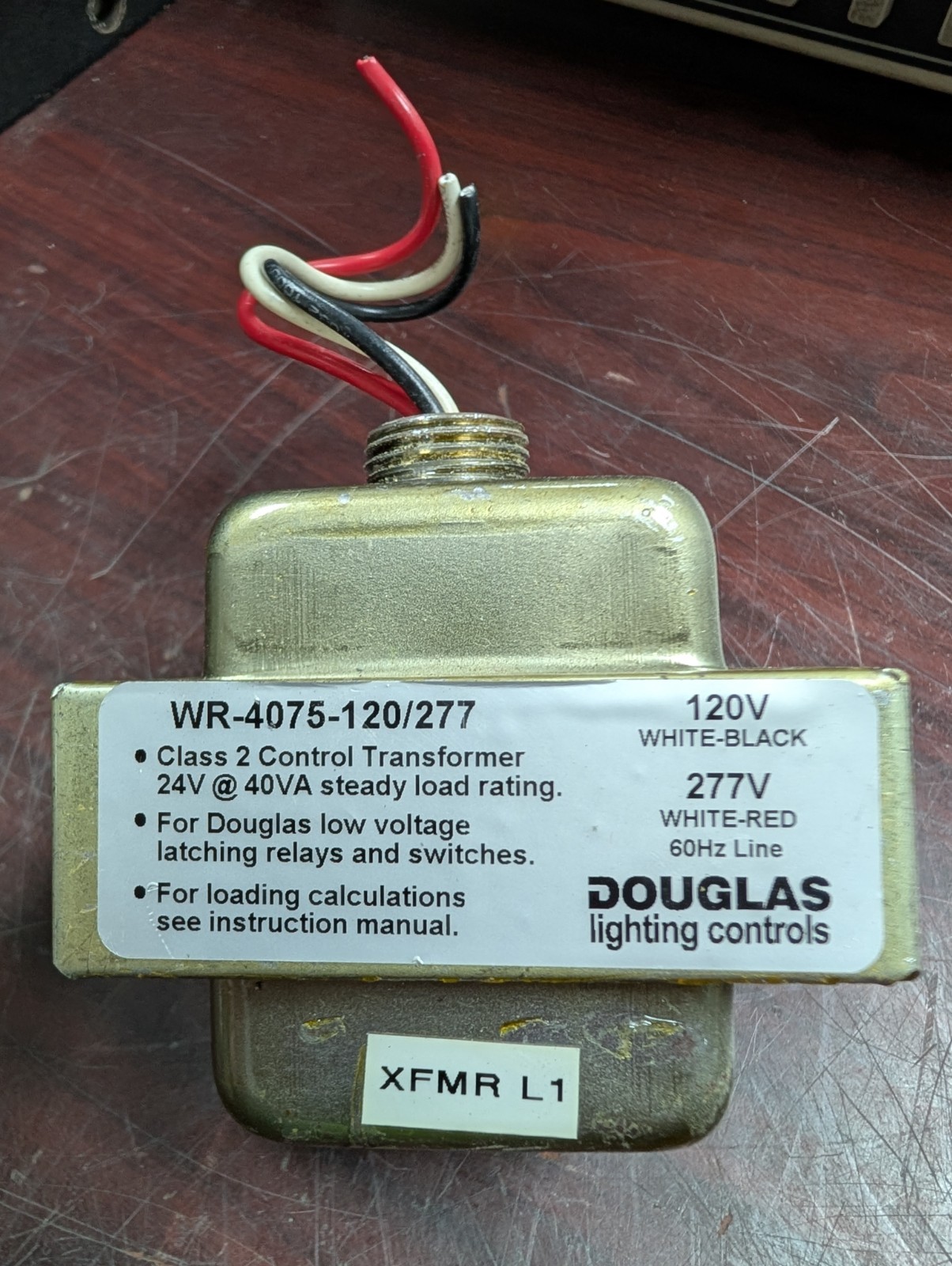 🤪 DOUGLAS 40 VA TRANSFORMER WR-4075-120/277