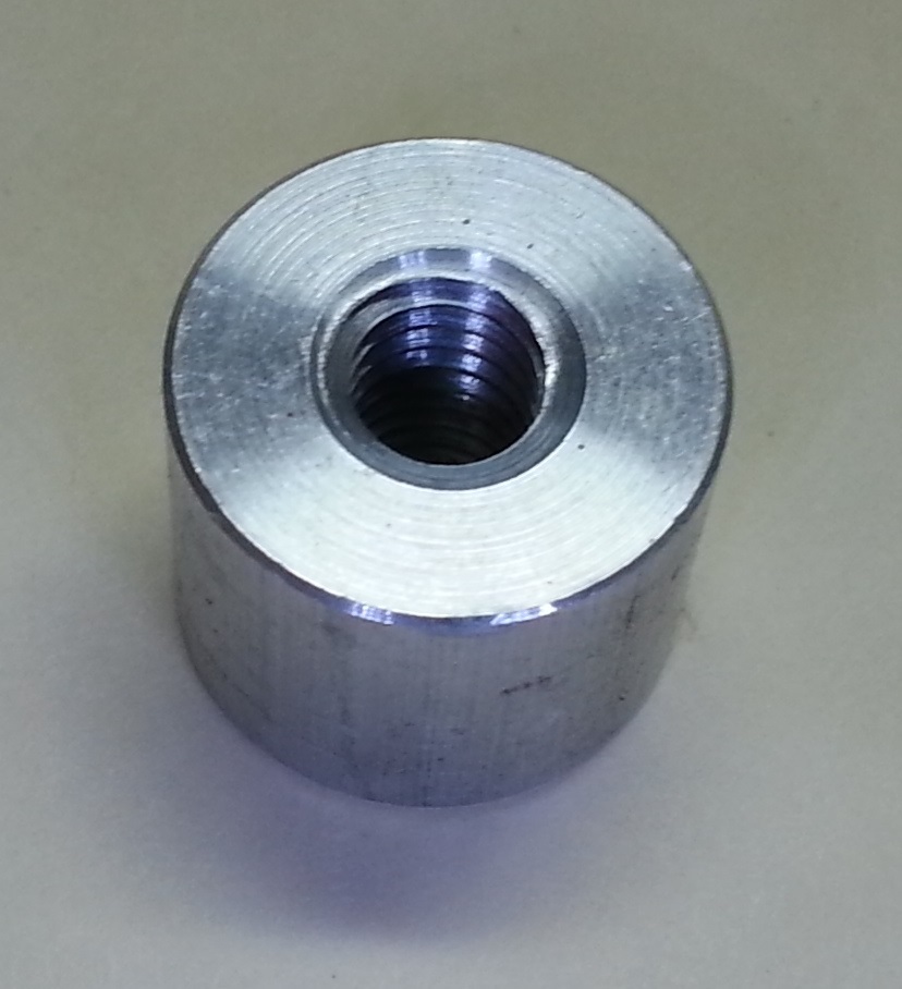 M 8 -1.25  THREADED WELD BUNGS  Stand-Off .625 long ALUMINUM USA MADE 2PCS