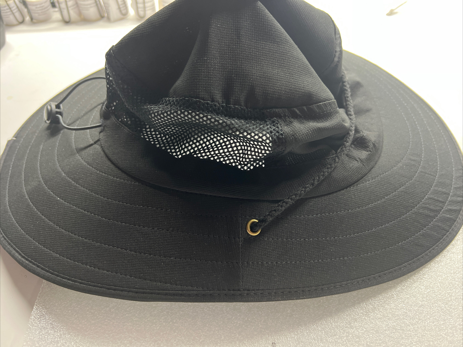 Unisex Boonie Cap Wide Brim Vented Adjustable Size Black