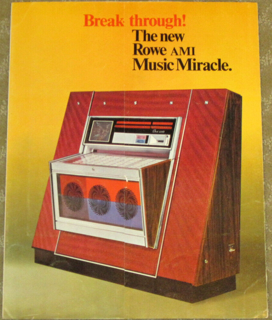 Music Miracle Rowe Ami Jukebox Arcade Flyer / Brochure / Ad - Foldout