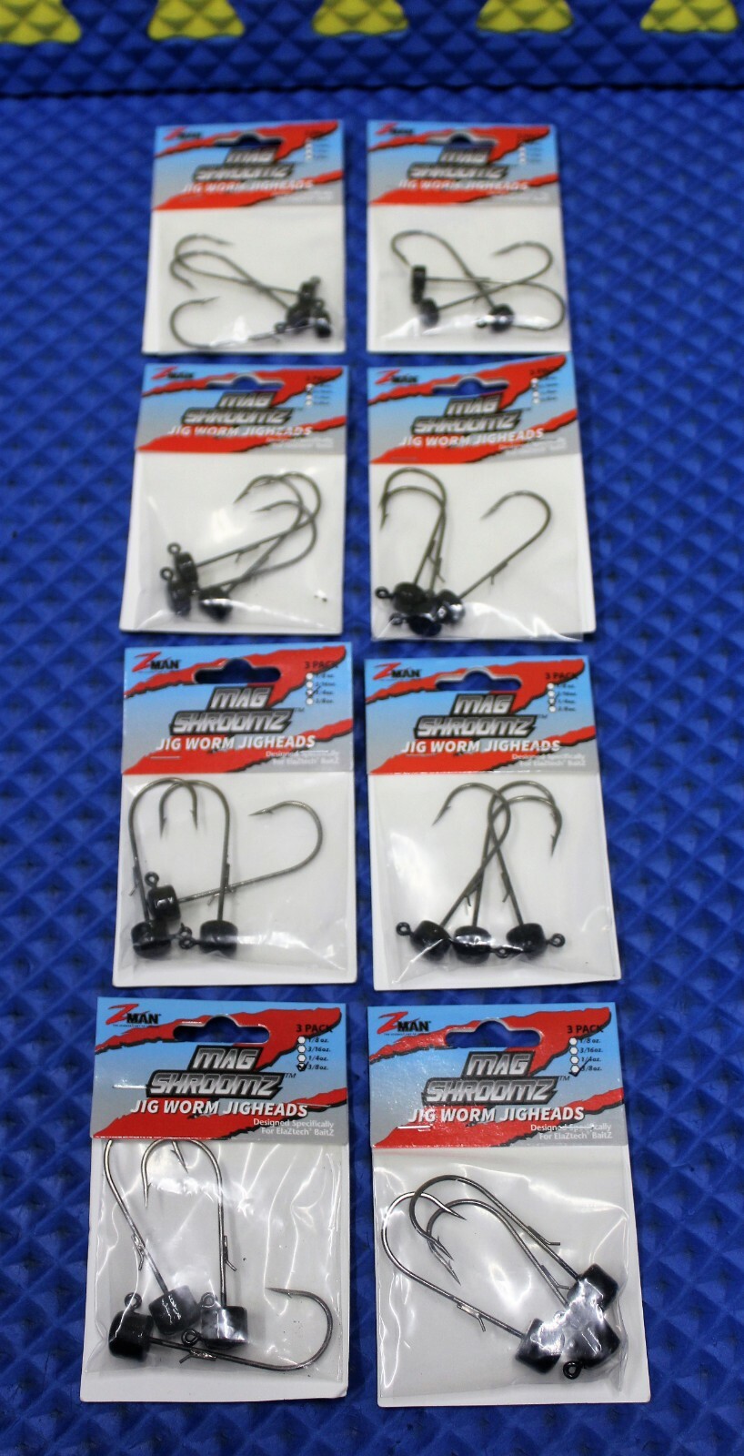 Z-MAN Mag ShroomZ Jig Worm Jigheads MGH Series 3-Pack CHOOSE YOUR COLOR&WEIGHT!