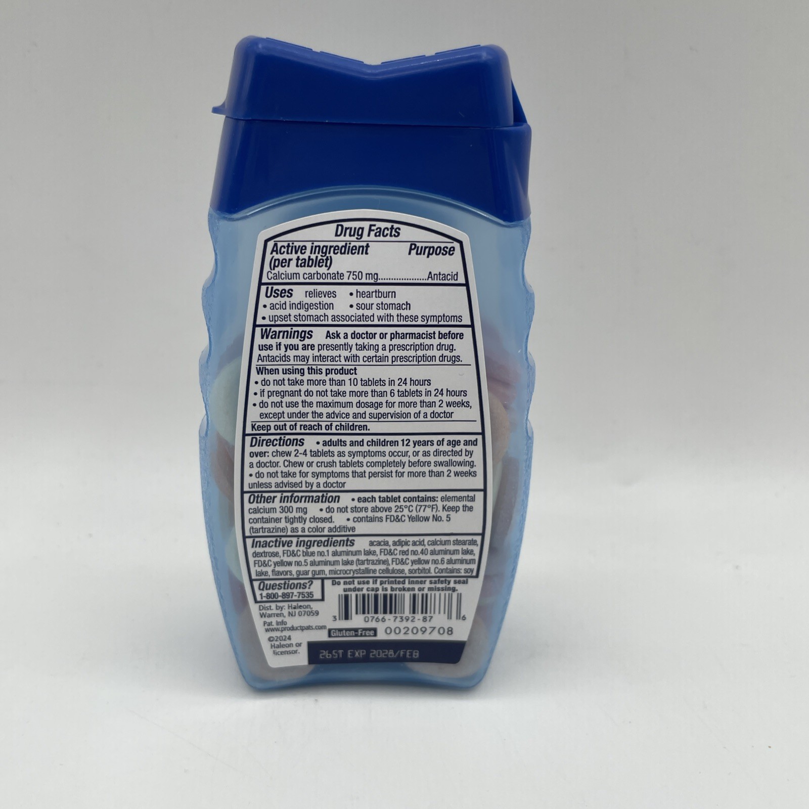 Tums Antacid Smoothies Assorted Tropical Fruit 60 Chewable Tablets 1 Pack