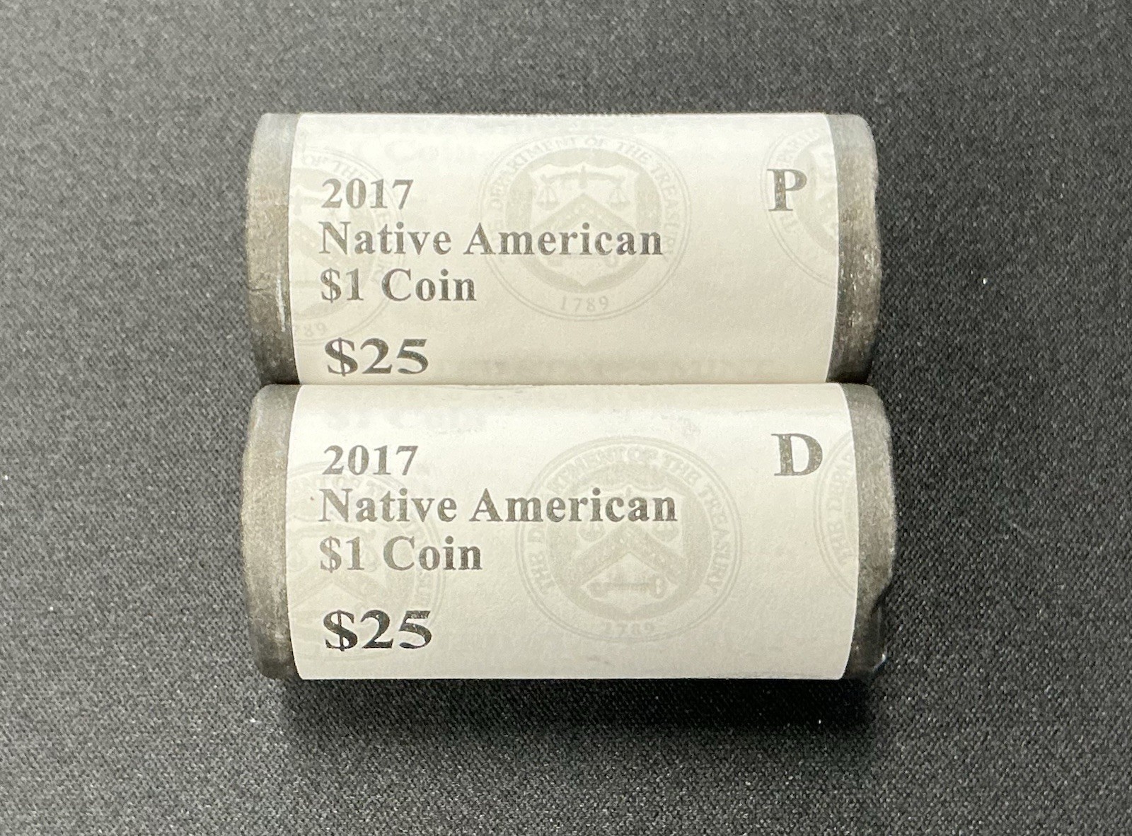 2017 US Mint P & D Native American / Sacagawea Dollar ~ 2 Rolls (50 Coins)