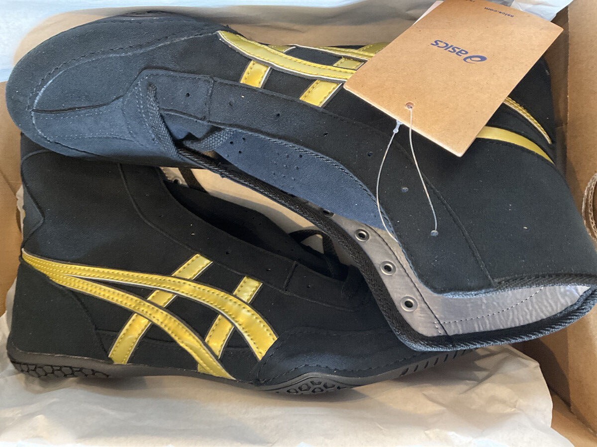Asics Wrestling Shoes EX-EO special order 1083A001 Black x Gold x Black