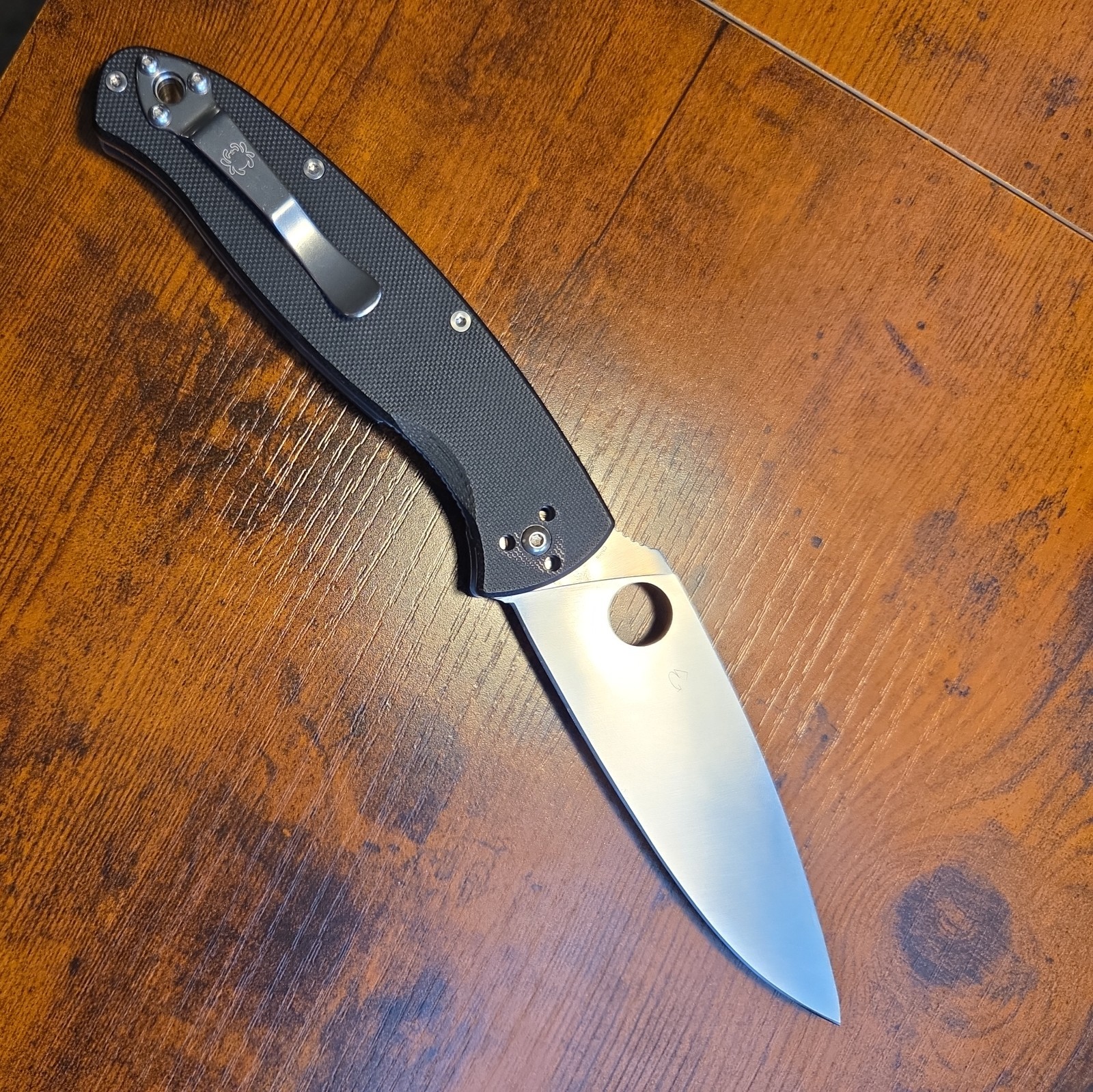 Spyderco Resilience Folding Knife 4.25in 8Cr13MoV Steel Blade - Plain