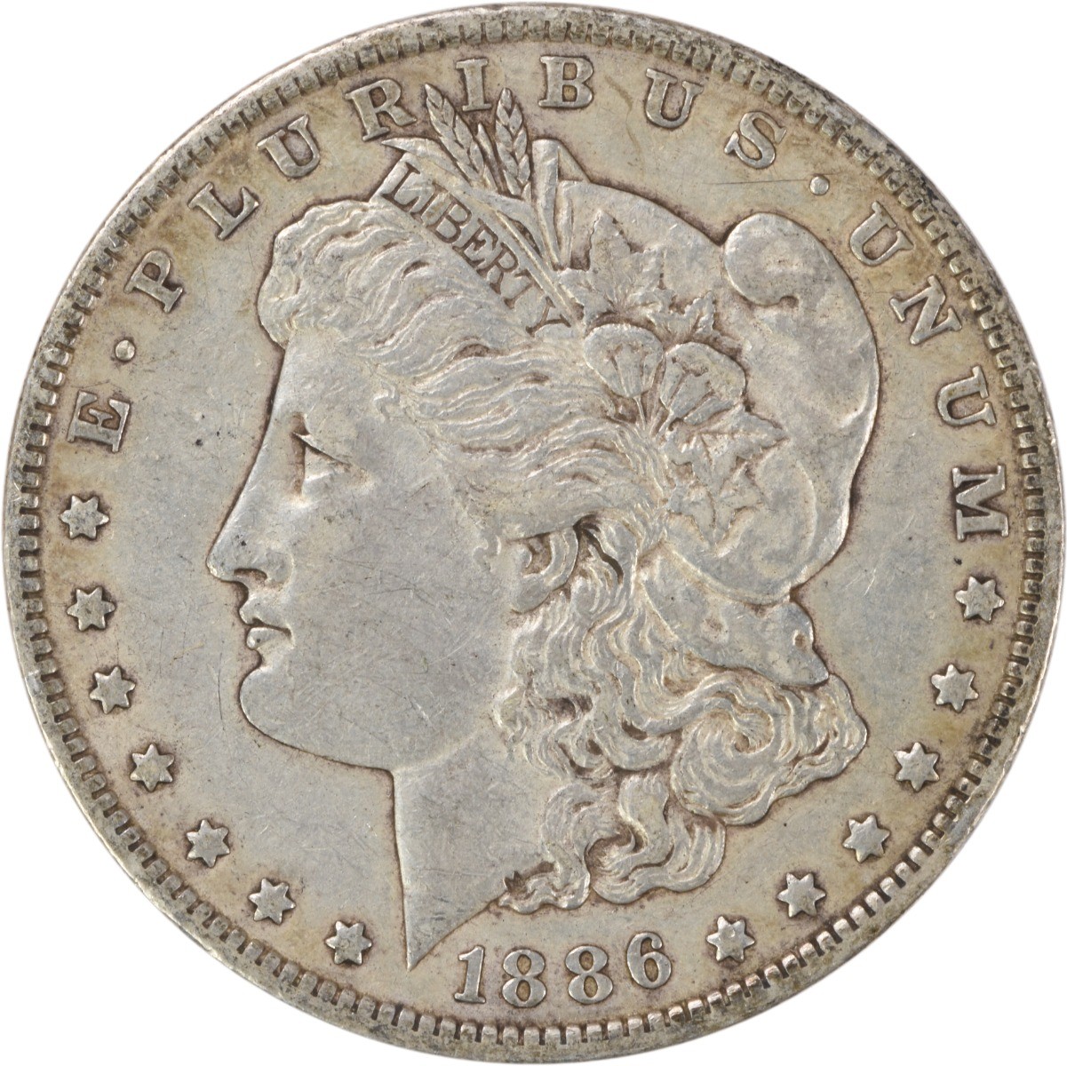 1886-O Morgan Silver Dollar EF Uncertified #323