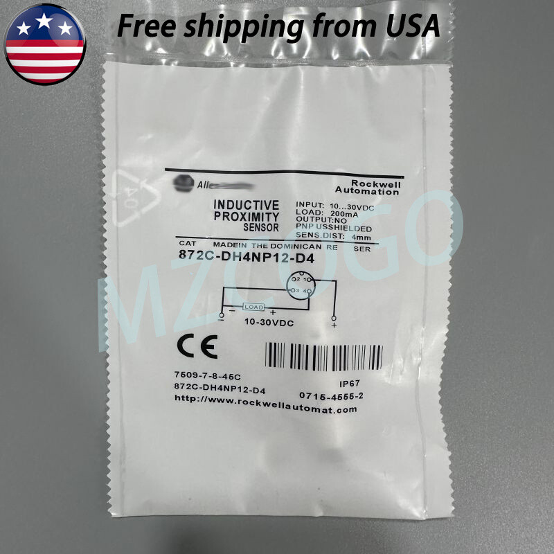Proximity Switch For Allen-Bradley 872C-DH4NP12-D4 10-30VDC 200mA PNP SN: 4mm