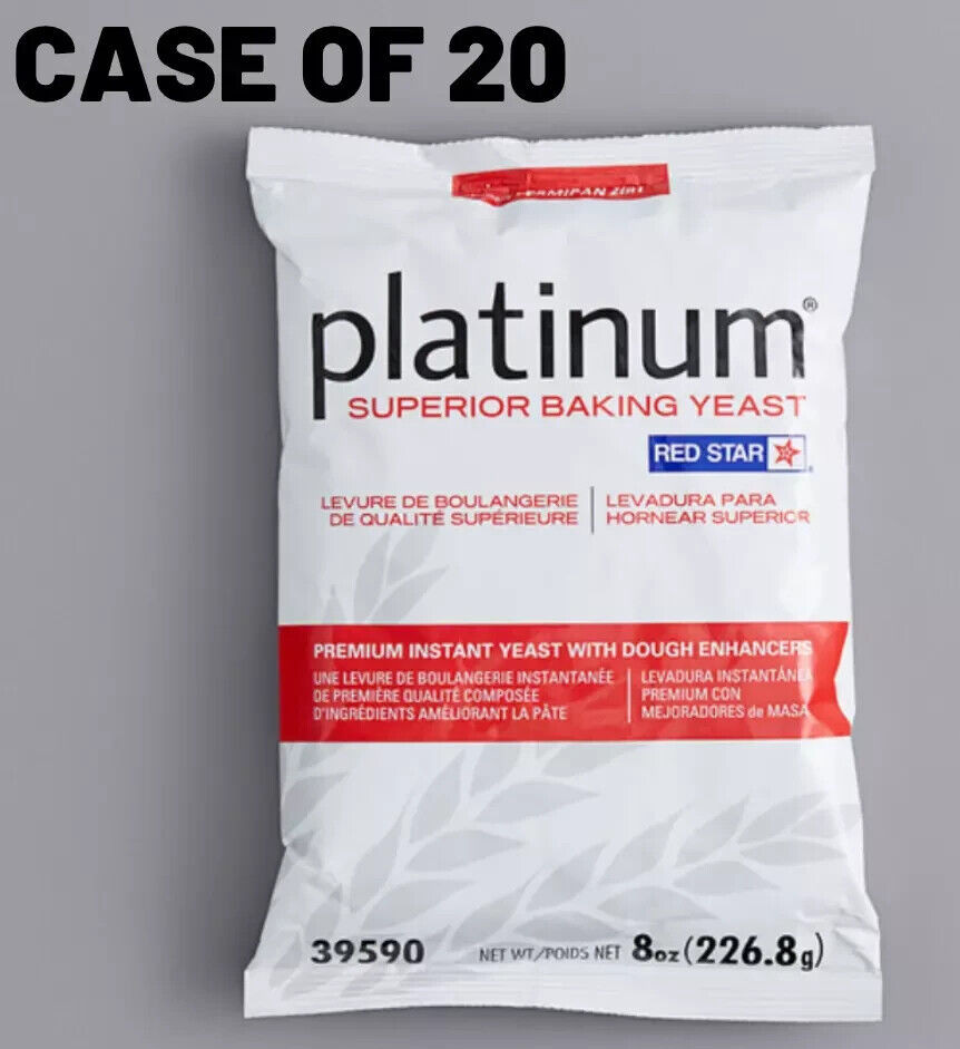 (20/Case) Lesaffre Platinum 8 oz. Instant Superior Baking Yeast for Bread Bakery