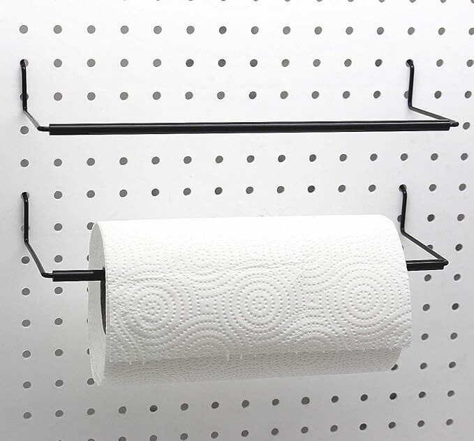 2 Pack Pegboard Towel Holder for Kitchen Workshop Garage Pegboard Accessories