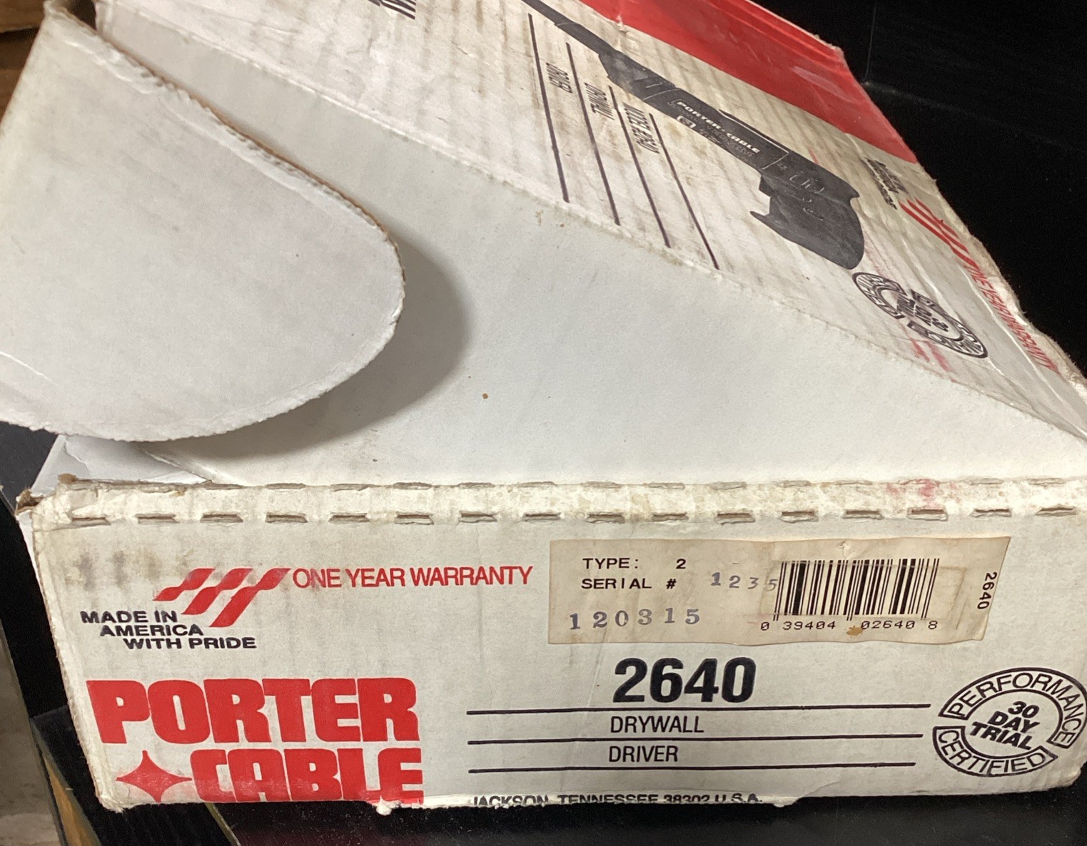 Porter Cable HD 4.5 Amp Drywall Driver Model 2640 NEW