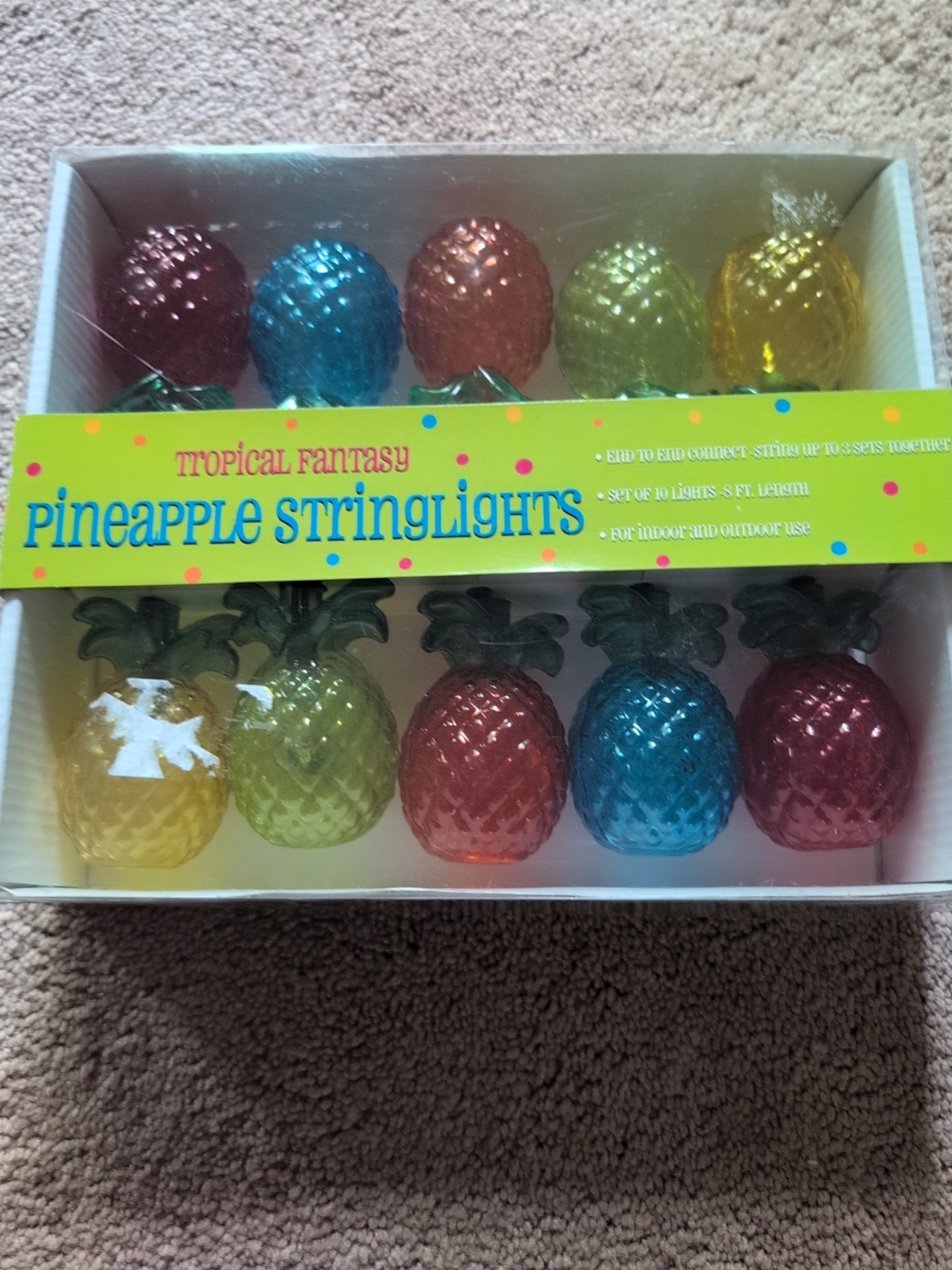 Tropical Fantasy Pineapple String Lights New Free Ship