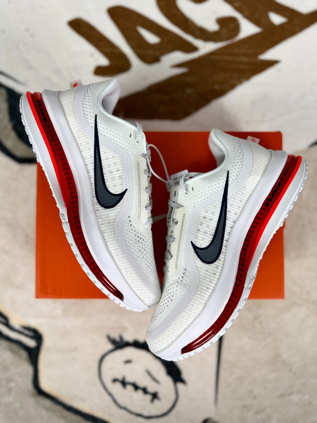 Nike Air Zoom Pegasus Premium White Red Men's Mesh Shoes