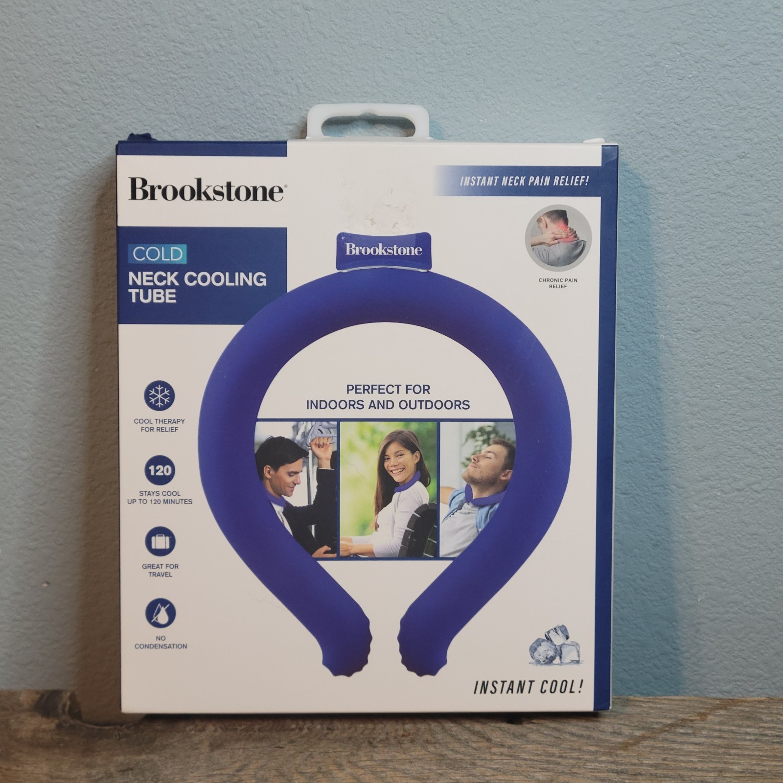 Brookstone Cold Neck Cooling Tube NIB Cool Therapy For Relief
