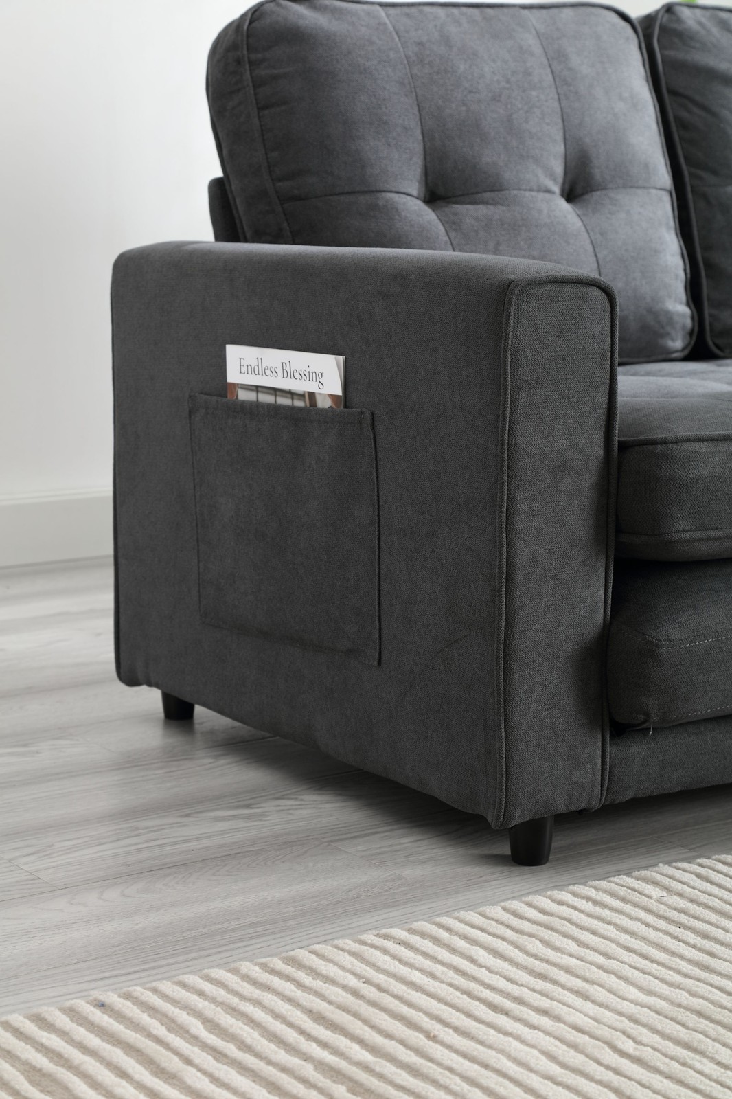 3 Fold Sofa,Convertible Futon Couch sleeper sofabed,Space saving loveseat,Pull O