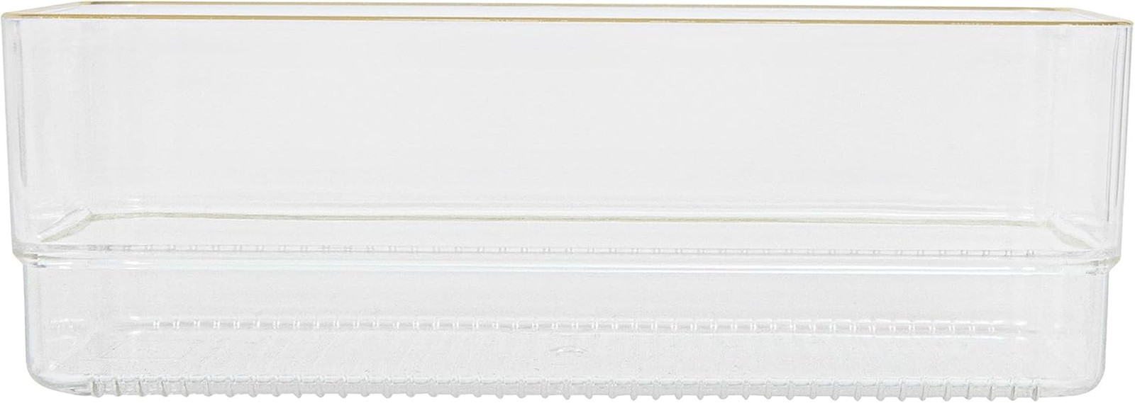 Kerry Plastic Stackable Office Desk Drawer Organizers, 6" X 3", 6 Pack, with Gol