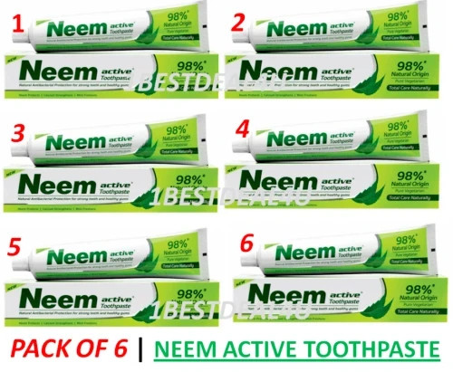 Neem Active Herbal Complete Care Toothpaste 200 gm | Pack of 6 | FAST SHIP