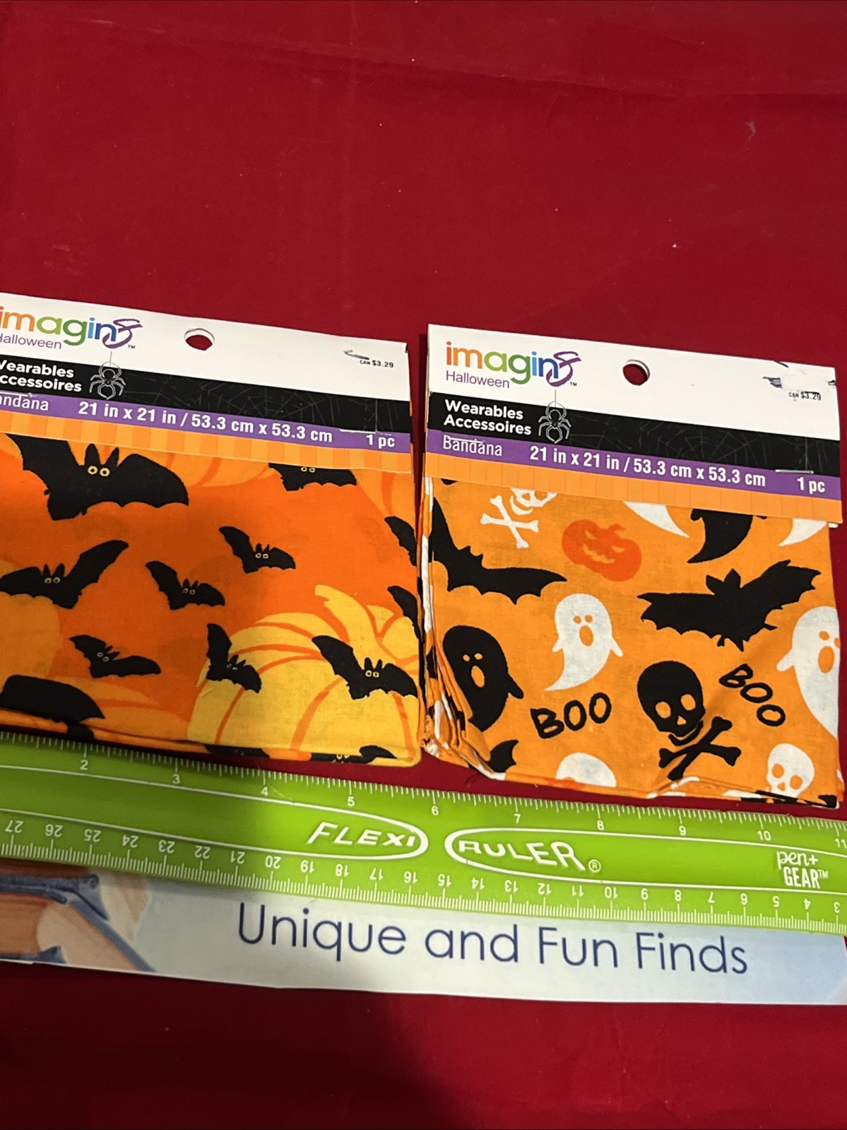 imagine8 Two 21 x 21 Halloween Cotton Bandana's