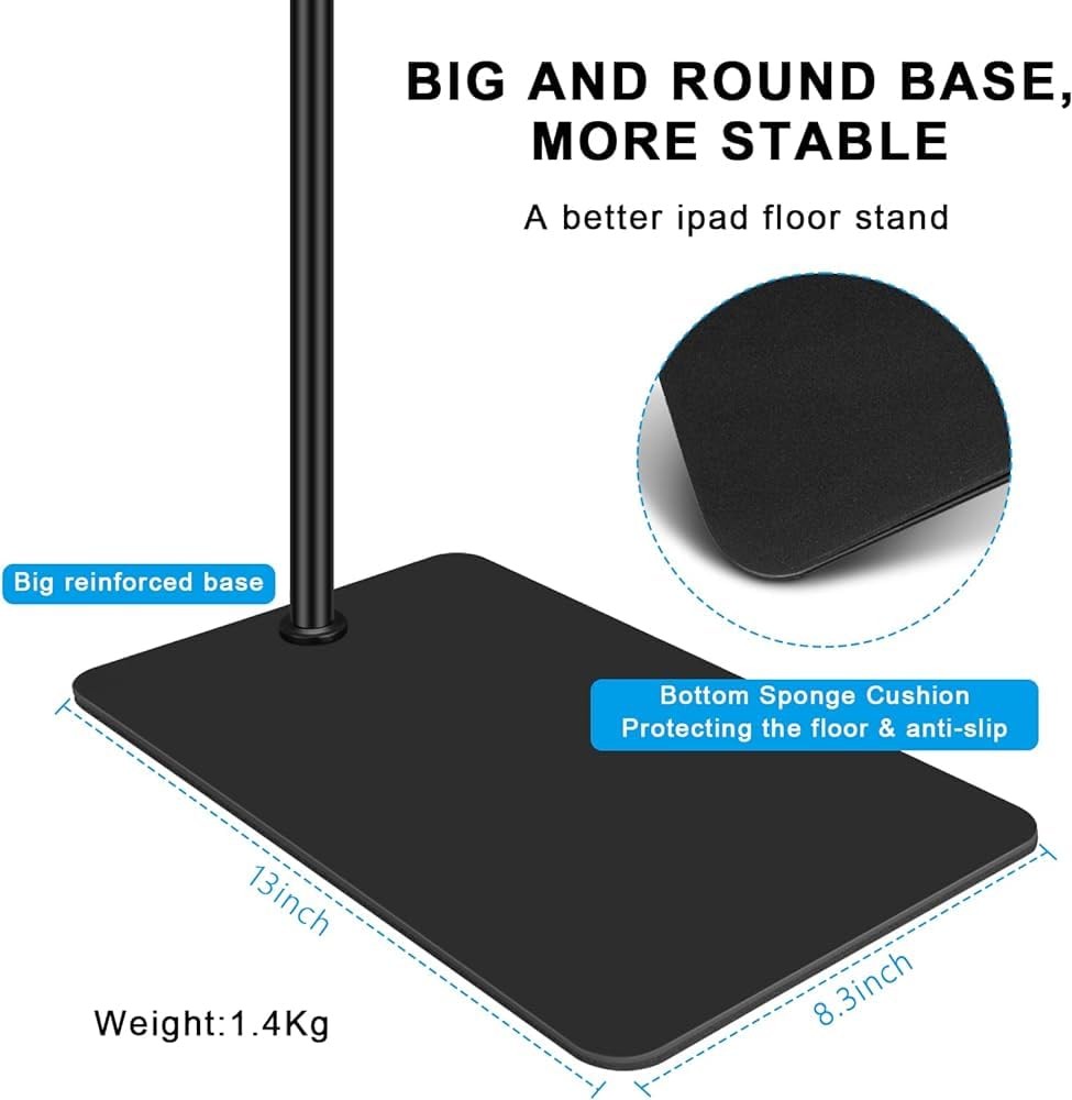 Microphone Floor Stand for Blue Yeti, Nano, Snowball, HyperX,Razer,Logitech U...