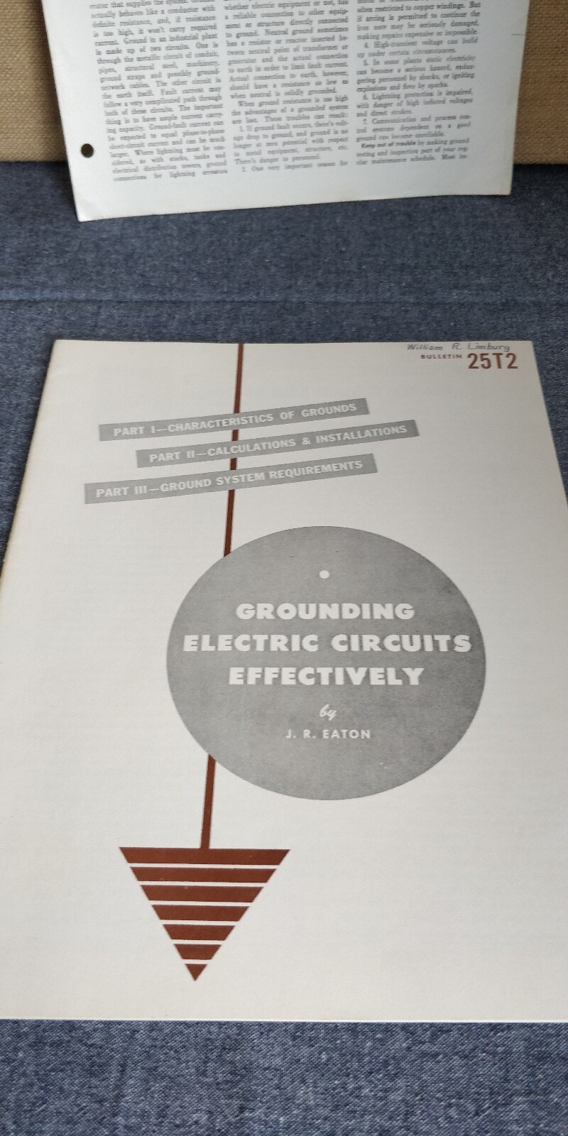 1963 ~ James G Biddle ~ Grounding Principles 25T4 + other Grounding Bulletins