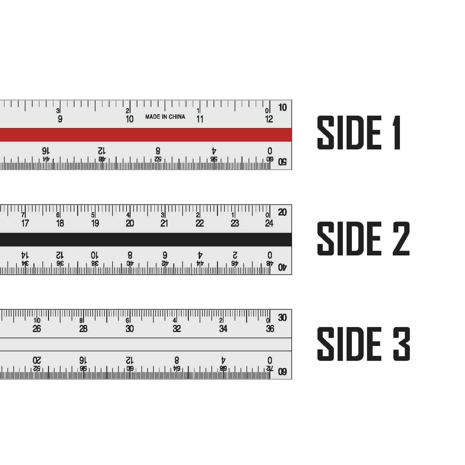 Triangular Engineering Scale Aluminum Ruler for Architects, Engineers and Stu...
