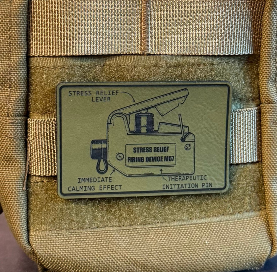M57 Claymore Emotional Support Funny Morale Patch, 2x3" | VELCRO® Brand Fastener