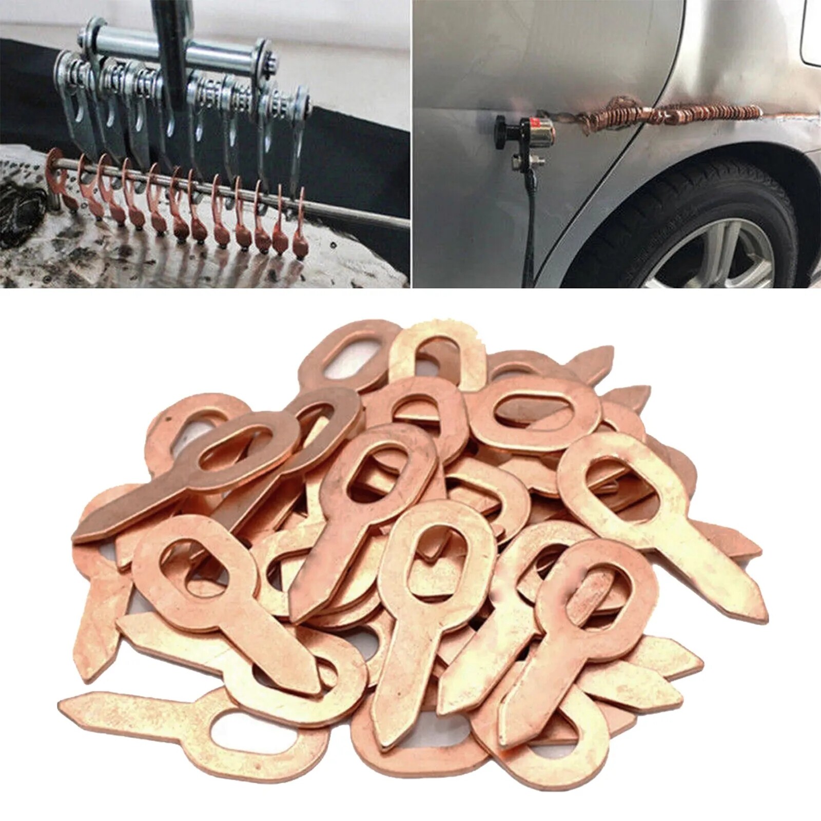 100x Dent Puller Ring For Spot Welding Welder Car Body Panel Pulling Washer Tool