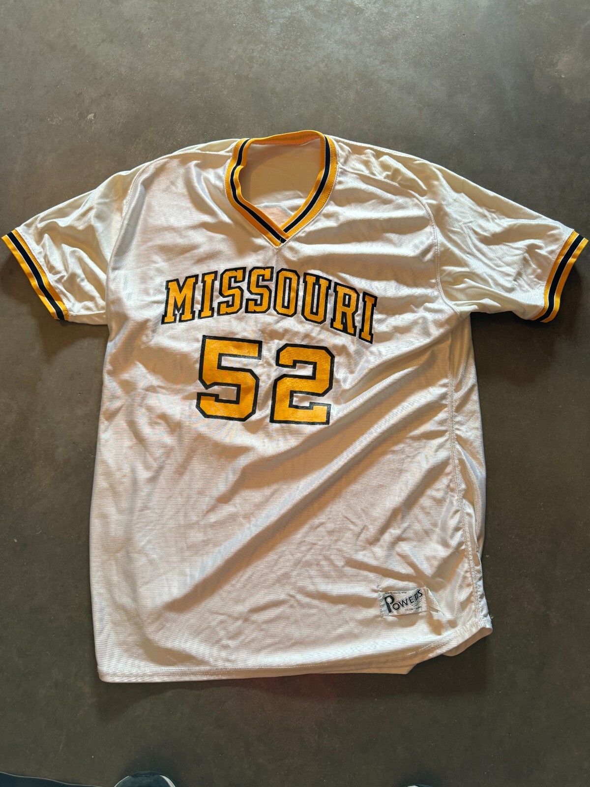 Vintage Powers pro Missouri Tigers   Baseball Jersey Men's  USA MADE Size 46