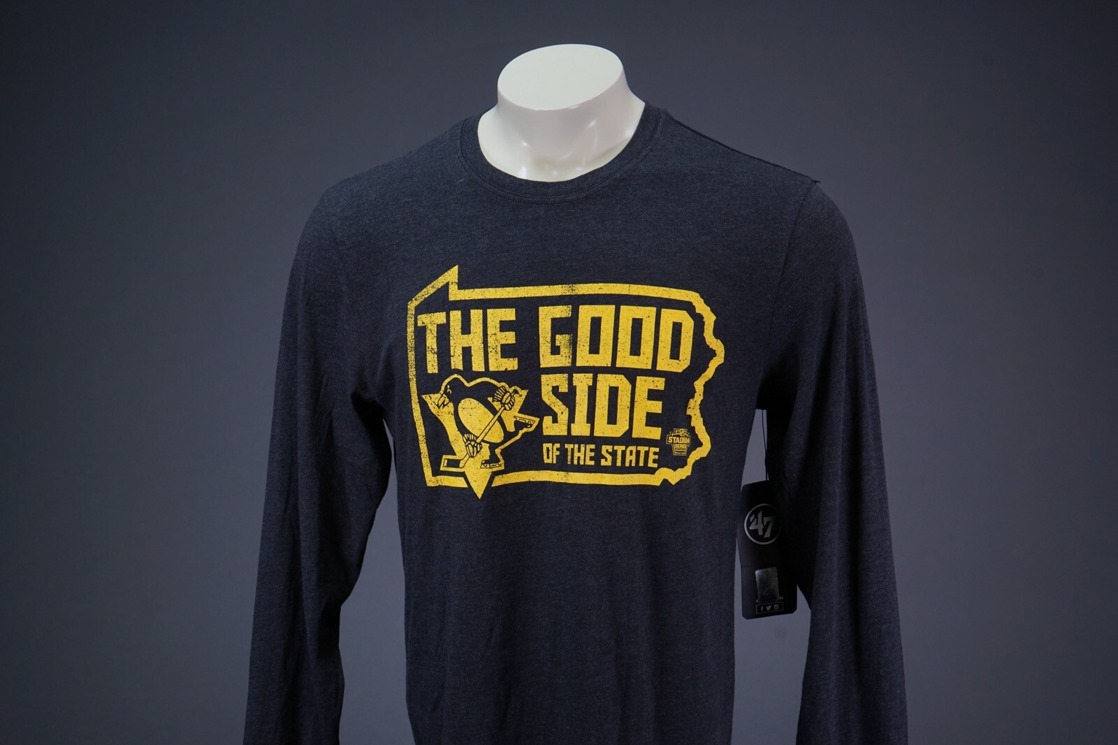 NHL PITTSBURGH PENGUINS HOCKEY THE GOOD SIDE OF THE STATE LONG SLEVE SHIRT LARGE