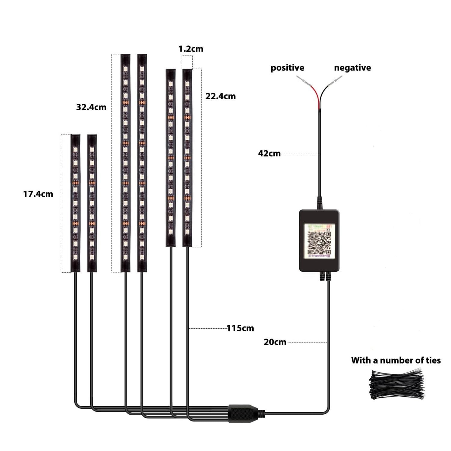 6 Pcs Motorcycle LED Light Kits, App Control Multicolor Waterproof Motorcycle...