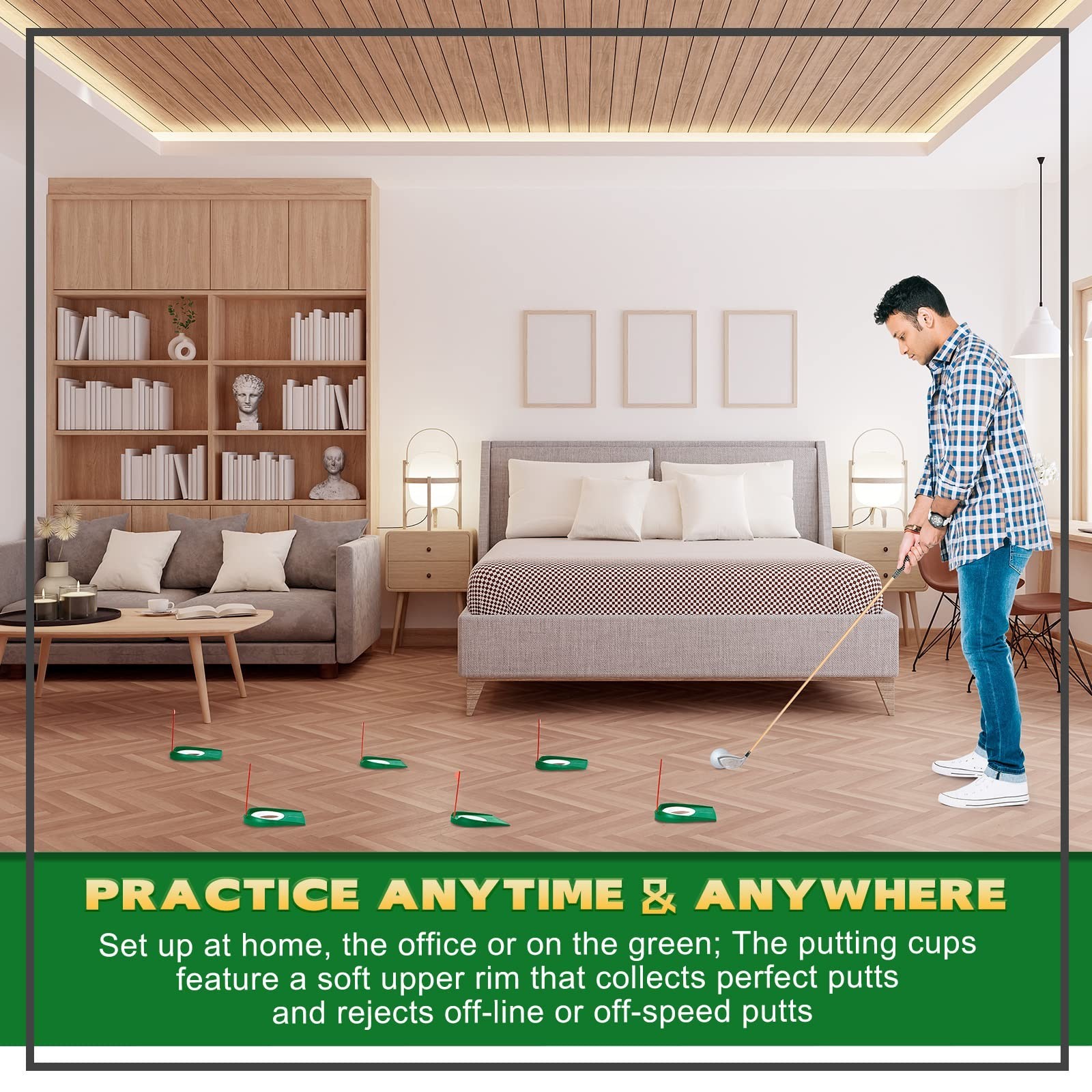 Sotiff Golf Putting Practice Cup Hole Training Aids Golf Accessories Training...