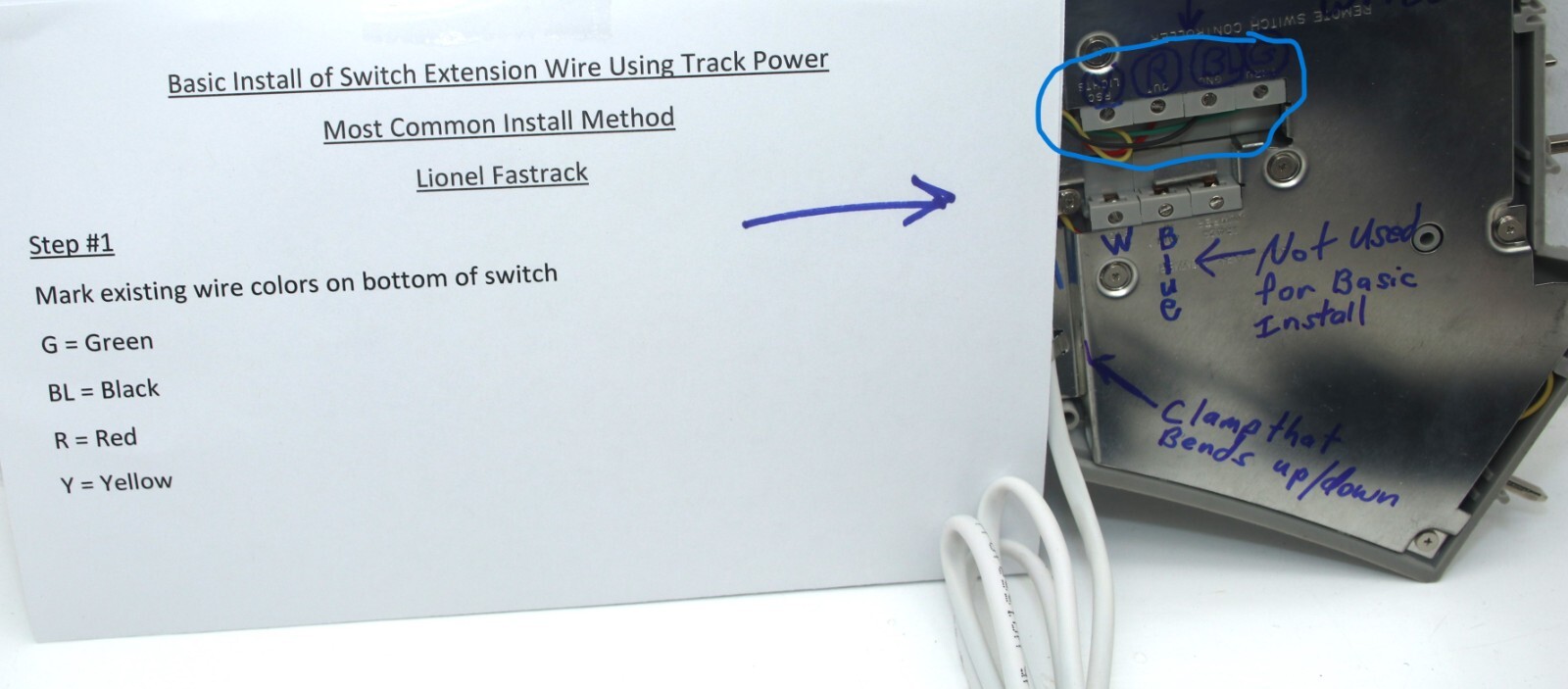 Lionel Fastrack Switch Remote Wire Extender, (40 Feet), Wire + Quick Connectors