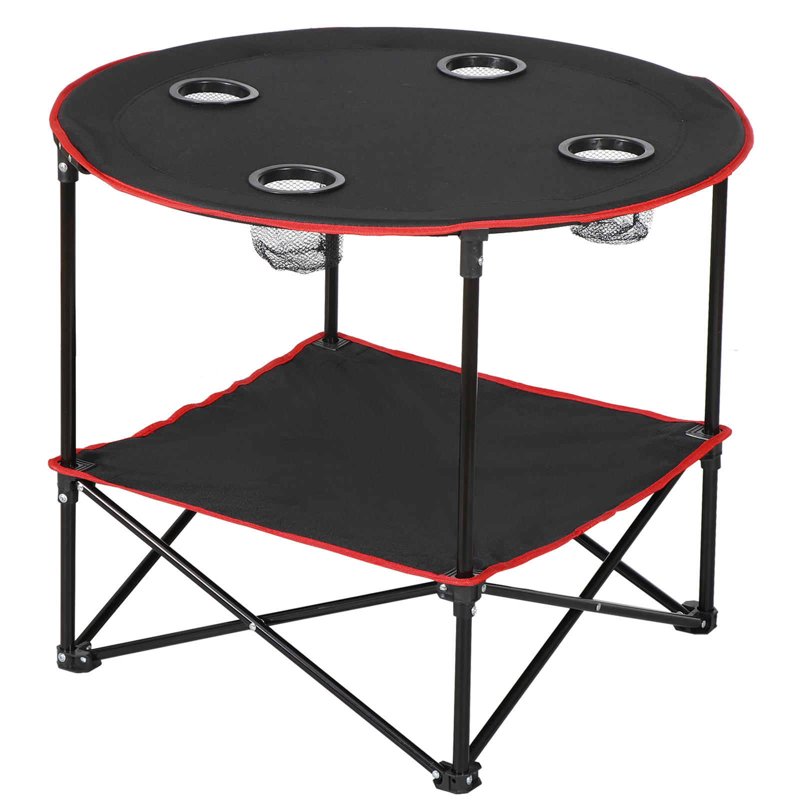 Portable Beach Table Folding Picnic Table with Carry Bag with 4 Cup Holders