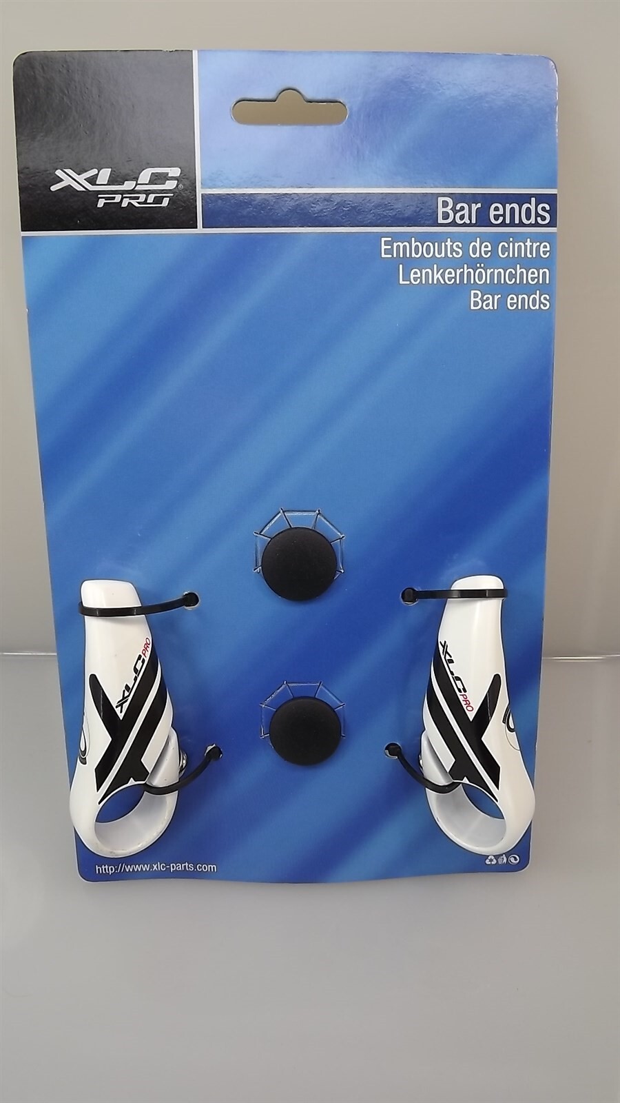 BRAND NEW "XLC PRO" BAR ENDS WHITE MOUNTAIN BIKE BICYCLE