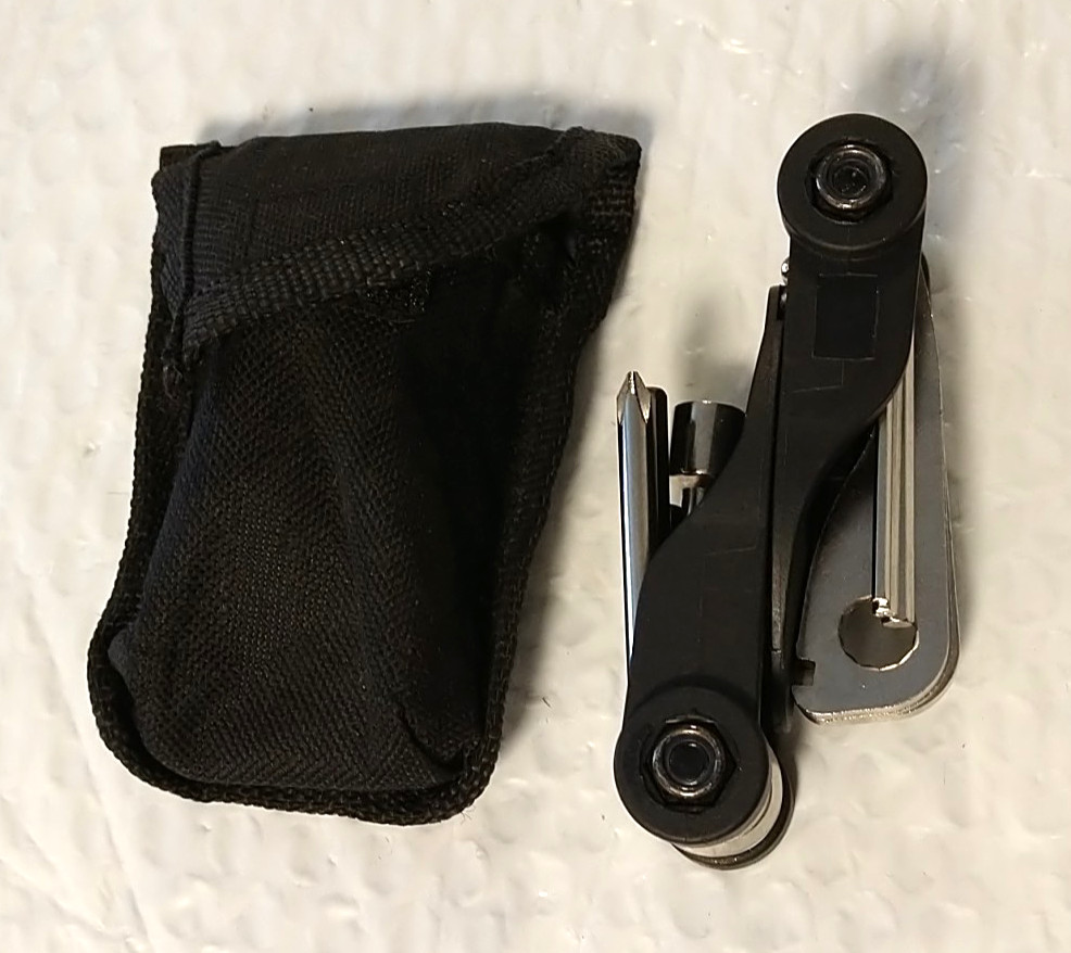 MULTI PURPOSE POCKET TOOL * WITH 14 DIFFERENT TOOLS & POUCH *