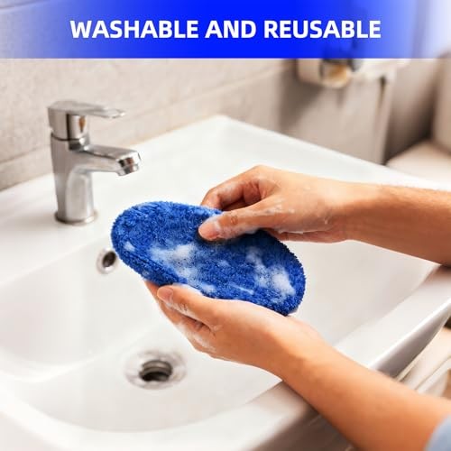 Windshield Cleaning Tool, Car Window Cleaner Windshield Cleaner with 4 Blue