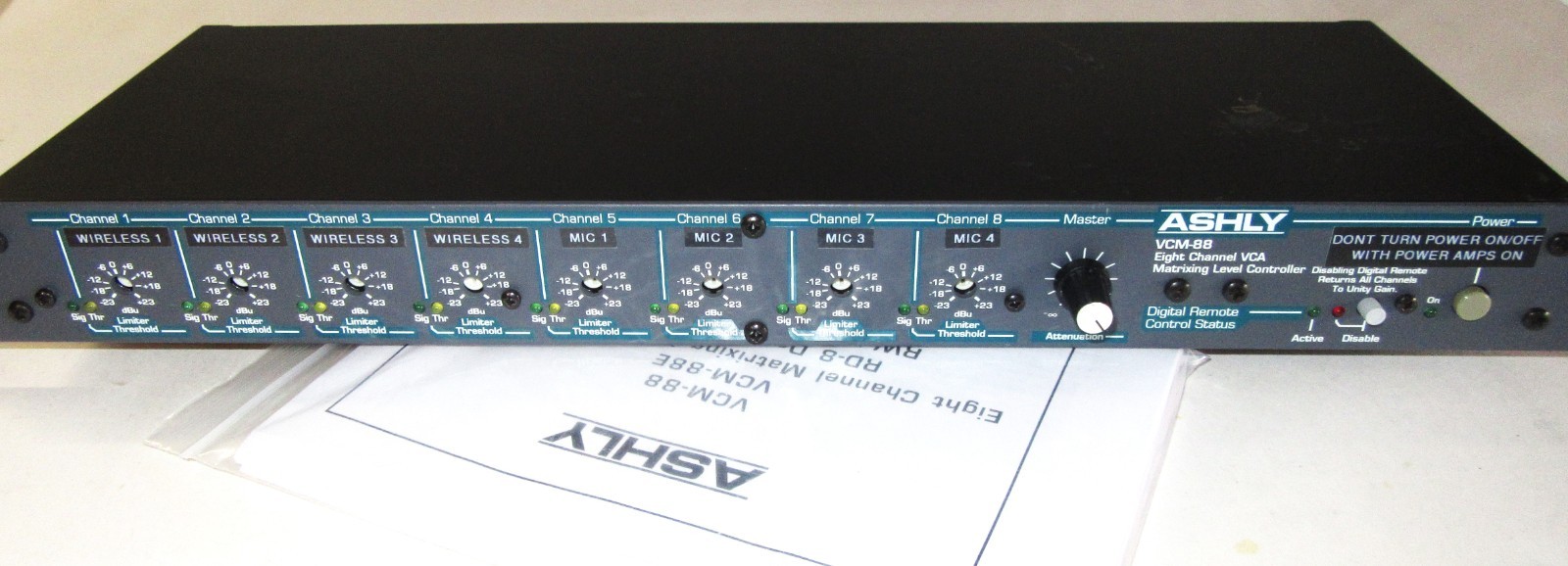 Ashly VCM-88,  8-Channel VCA Matrixing Level Controller - USED