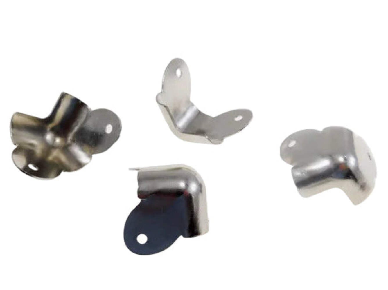 4 Pack Metal Cabinet Corners Two Leg No lip-Nickle W/Mounting Screws RH-1530