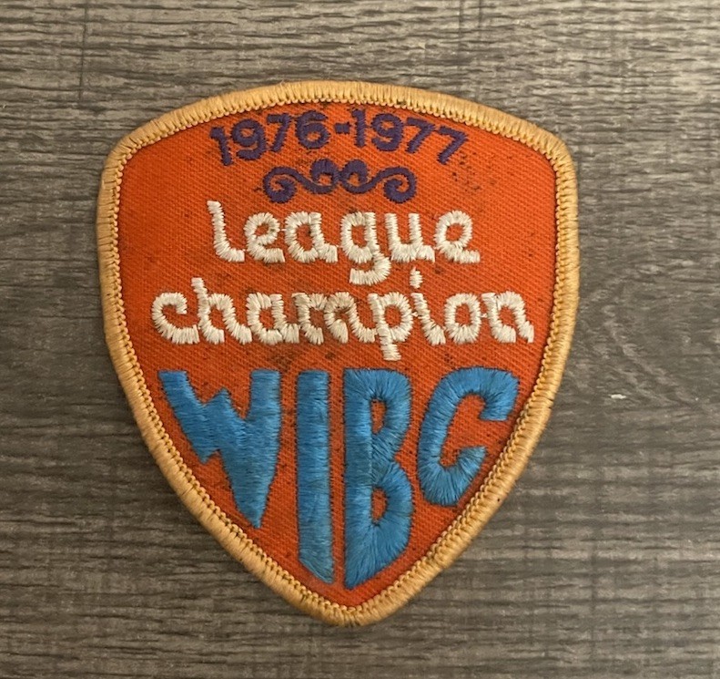 WIBC League Champion 1976-1977 Patch Vintage Women's Bowling Orange Blue White