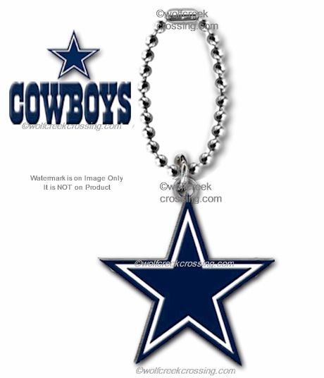 Dallas Cowboys Hanging Charm for Rearview Mirror - NFL Football Fans Metal Logo'