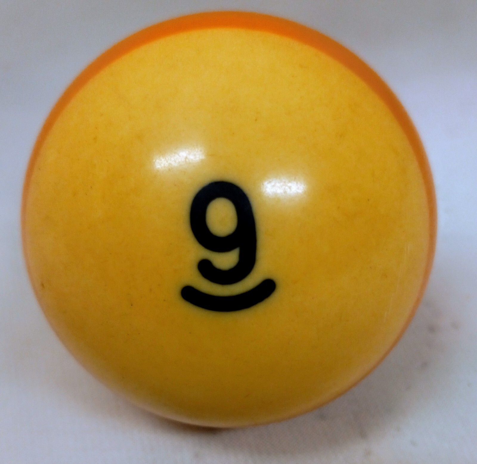 Vtg # 9 Yellow Striped Single Individual Pool Ball Billiard 2 1/4” Replacement