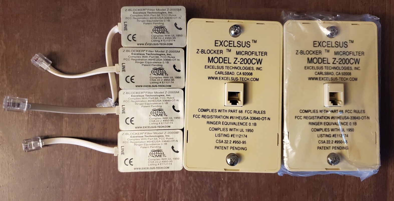 Lot of EXCELSUS Z-Blocker DSL Filters Wall Plate  Z-200CW, Z-200SM Filters
