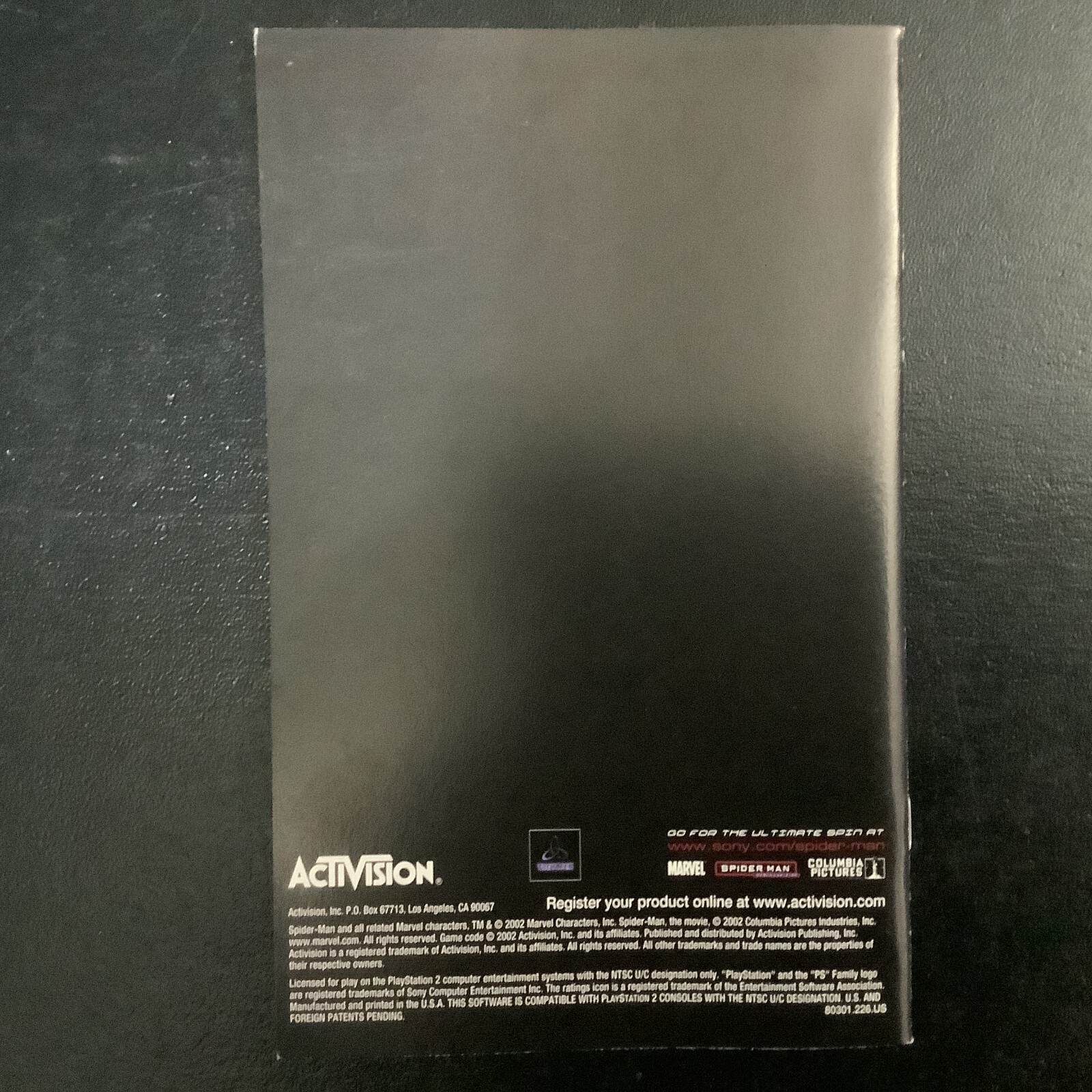 Spider-Man 1 PS2 PlayStation 2 Instruction Manual Only
