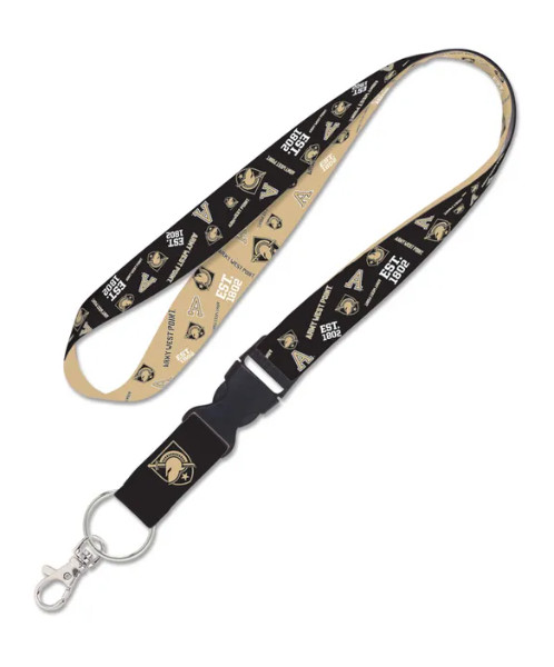 NCAA Army West Point Scatter Print Lanyard Key Strap (1" x 21") / Detachable
