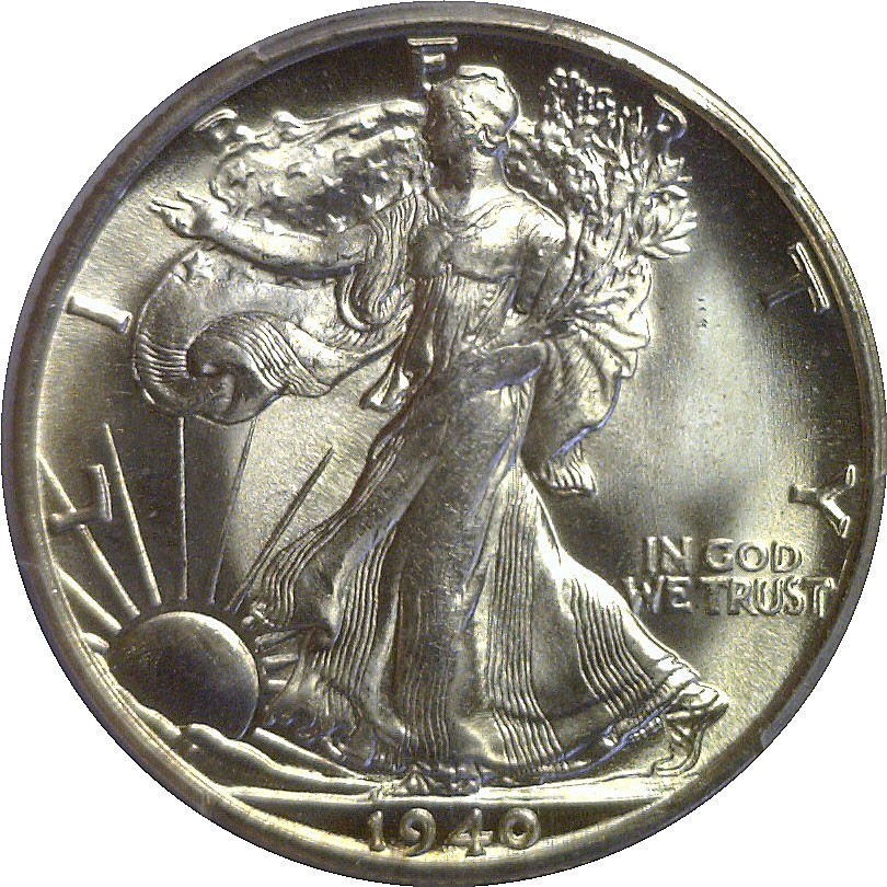 1940-S Walking Liberty Half Dollar PCGS MS-66