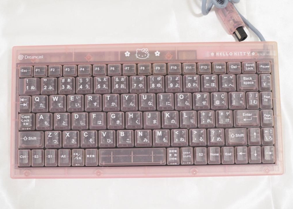 Dreamcast HELLO KITTY Keyboard Pink SEGA DC HKT-7601