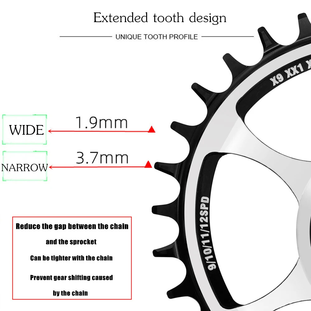 MTB Bicycle Oval Round Chainring 3/6mm Offset Direct Mount Star Ring 32T 34T 36T