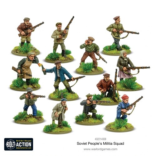 402214008 Warlord Games Bolt Action: Soviet People`s Militia Squad