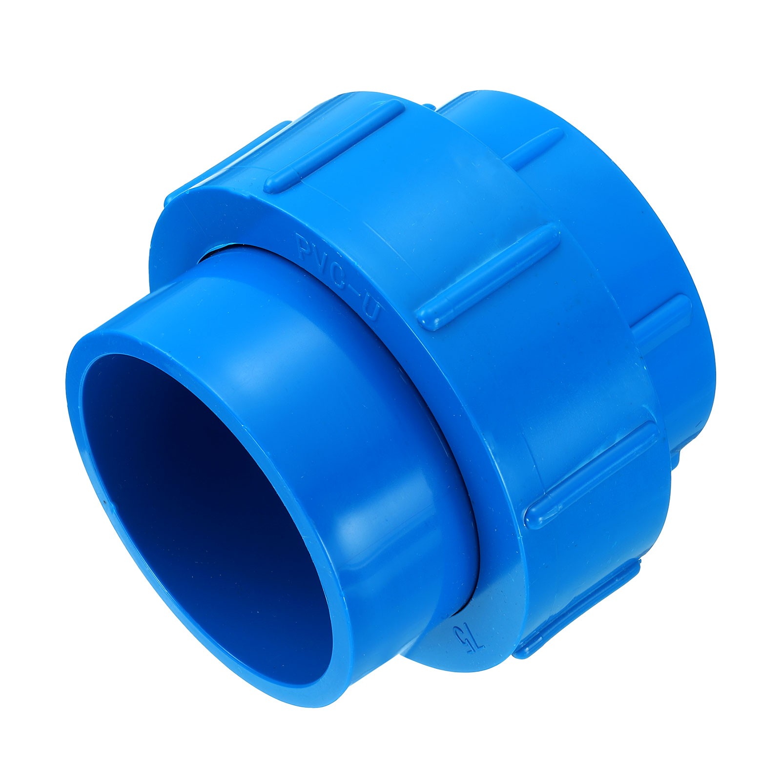 2.5" Union PVC Coupling Pipe Fitting Adapter, Blue