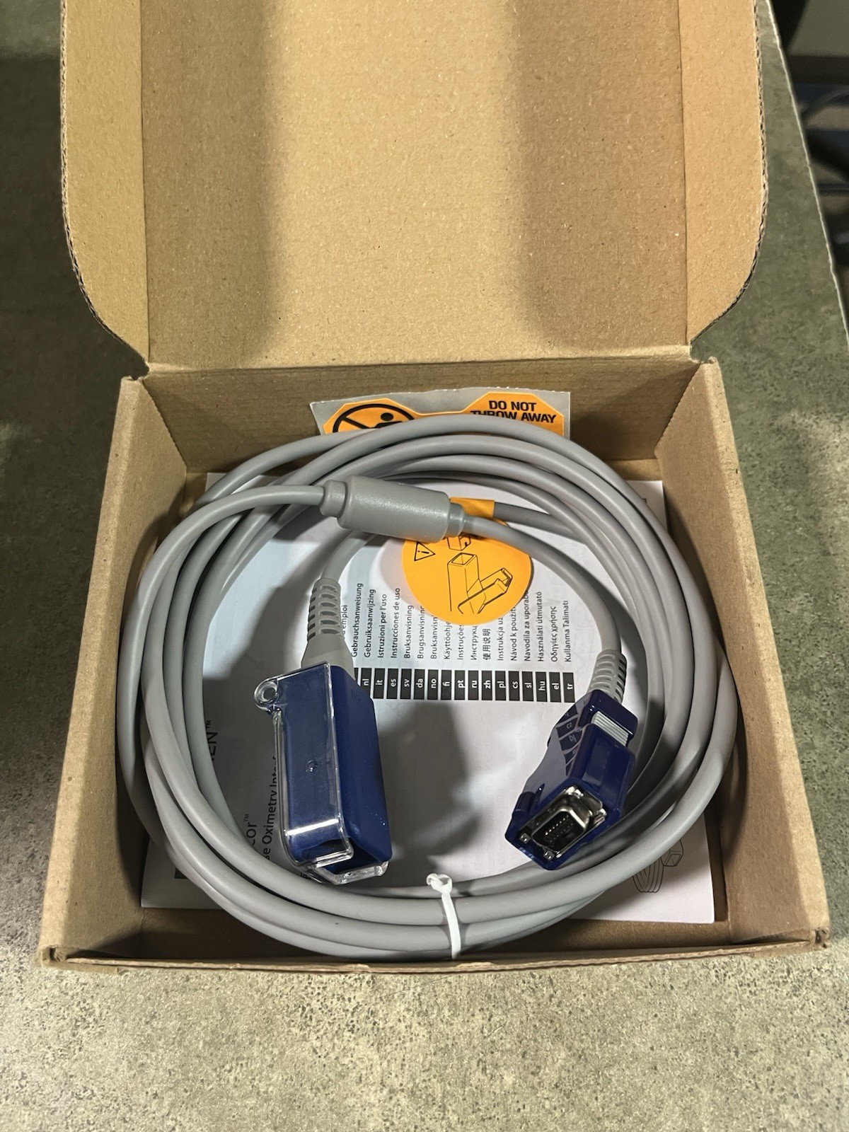 Nellcor Pulse Oximetry Interface Cable 10ft